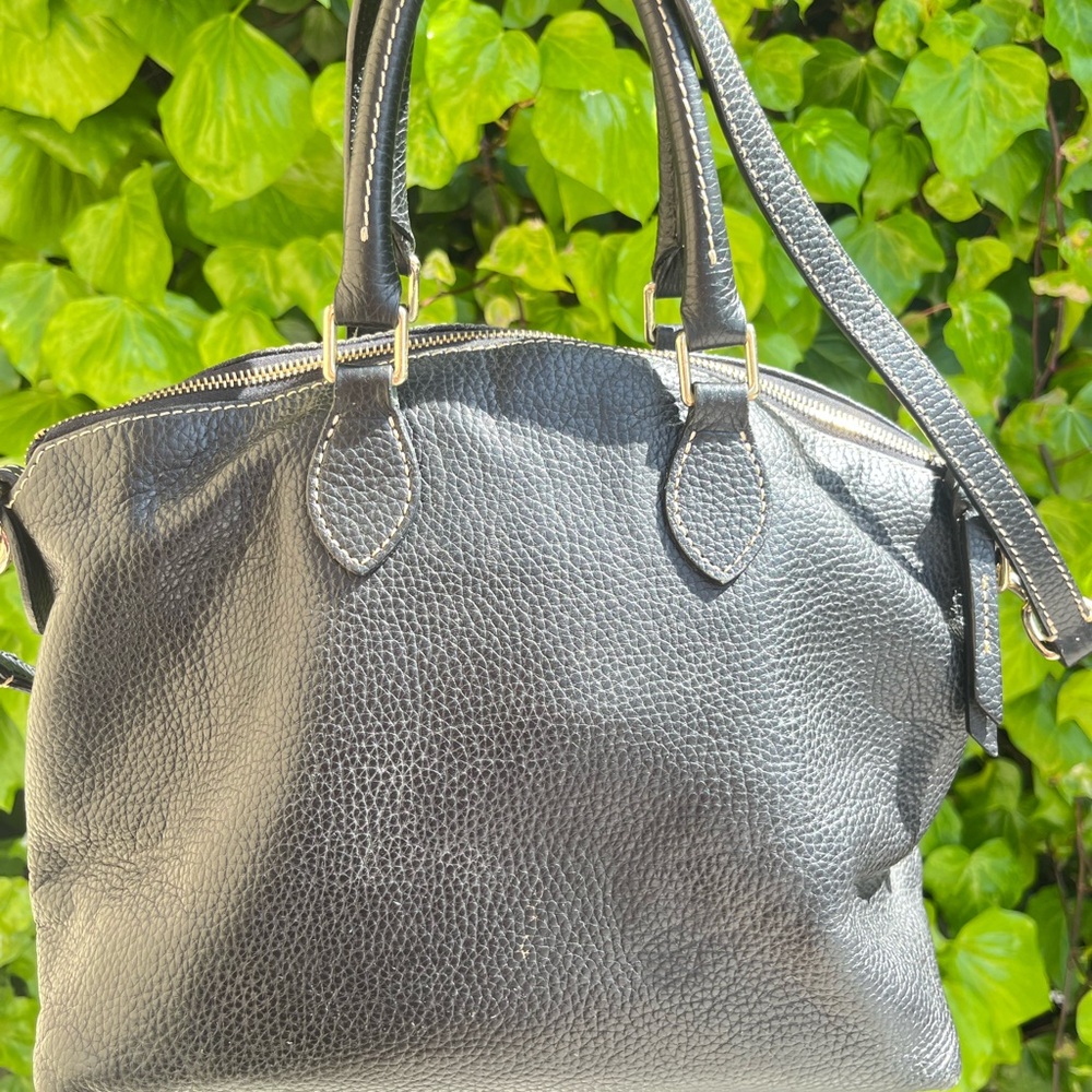 Dooney & Bourke Black GENUINE Pebbled Leather Dillen Women's Bag - Picture 5 of 16